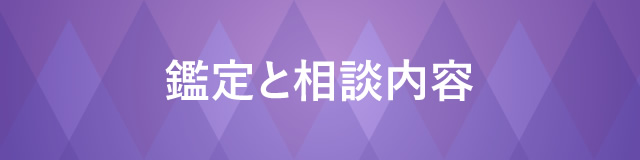 鑑定と相談内容